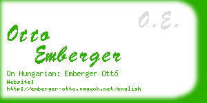 otto emberger business card